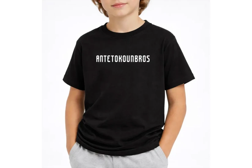 AntetokounBros Baseline Παιδικό Κοντομάνικο T-Shirt Μαύρο