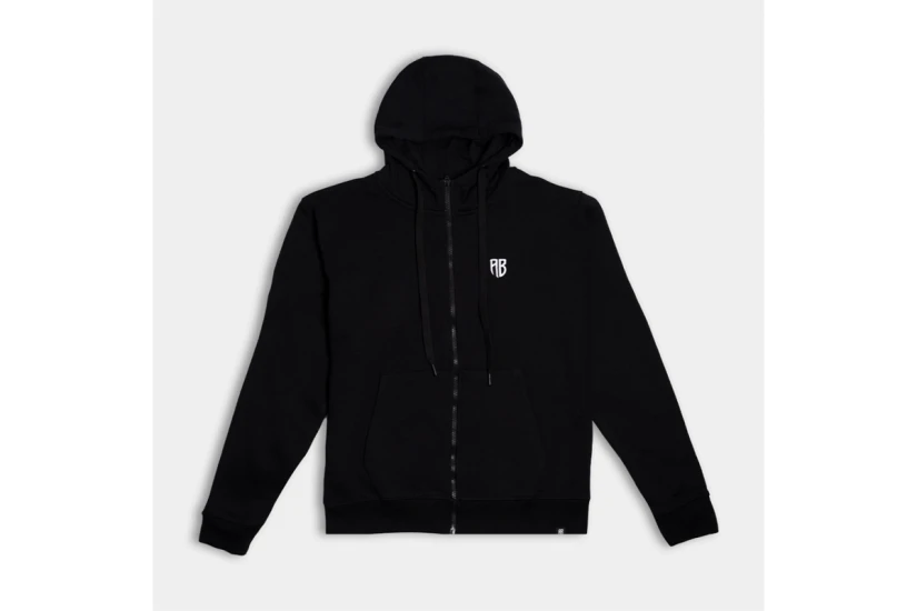 AntetokounBros Unisex Βαμβακερή Ζακέτα με Κουκούλα Μαύρη