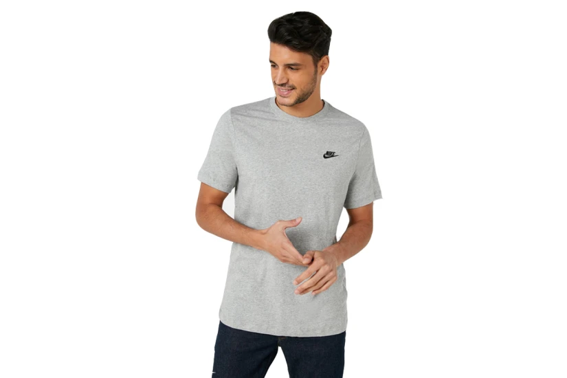 Nike Sportswear Club Ανδρικό Κοντομάνικο T-Shirt Γκρι