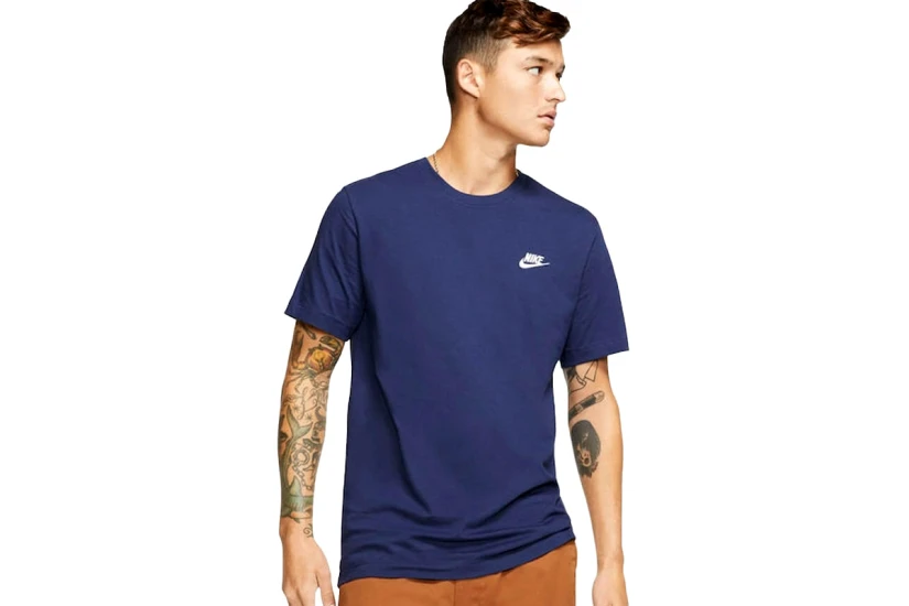 Nike Sportswear Club Ανδρικό Κοντομάνικο T-Shirt Μπλε Σκούρο