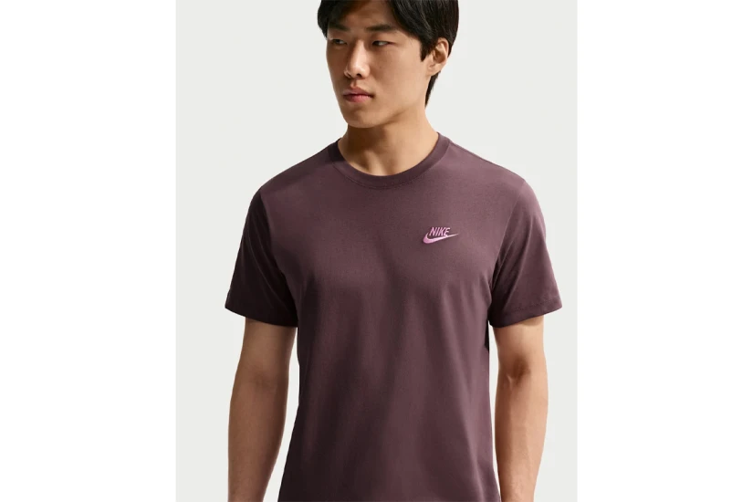 Nike Sportswear Club Ανδρικό Κοντομάνικο T-Shirt Μπορντό