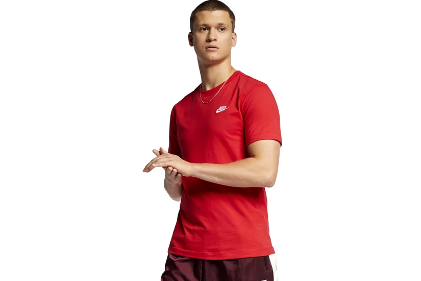 Nike Sportswear Club Ανδρικό Κοντομάνικο T-Shirt Κόκκινο