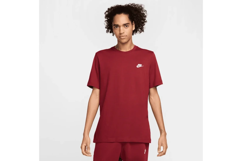 Nike Sportswear Club Ανδρικό Κοντομάνικο T-Shirt Μπορντό