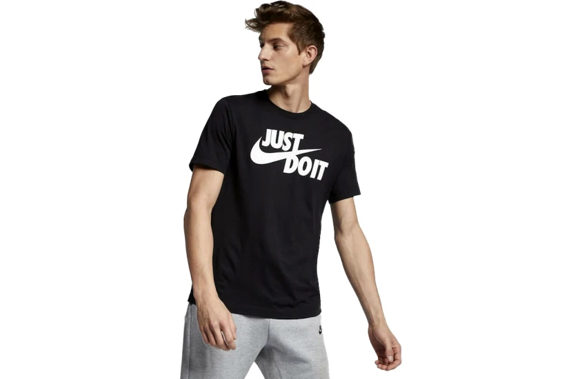 Nike Just Do It Swoosh Ανδρικό Κοντομάνικο T-Shirt Μαύρο