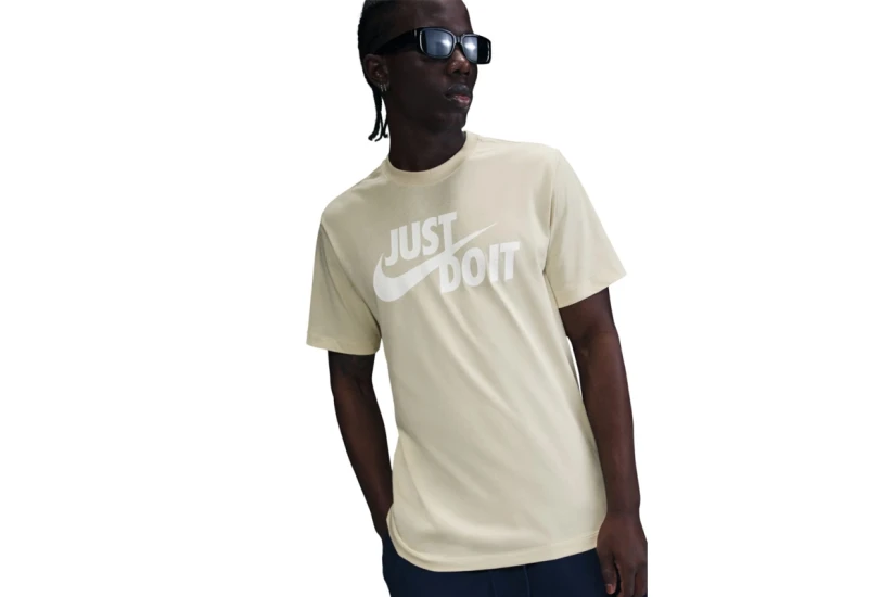 Nike Just Do It Swoosh Ανδρικό Κοντομάνικο T-Shirt Ζαχαρί