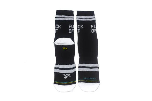 Bee Unusual Fck Off Κάλτσες Ψηλές 1 Ζευγάρι (AS-19410 BLACK)