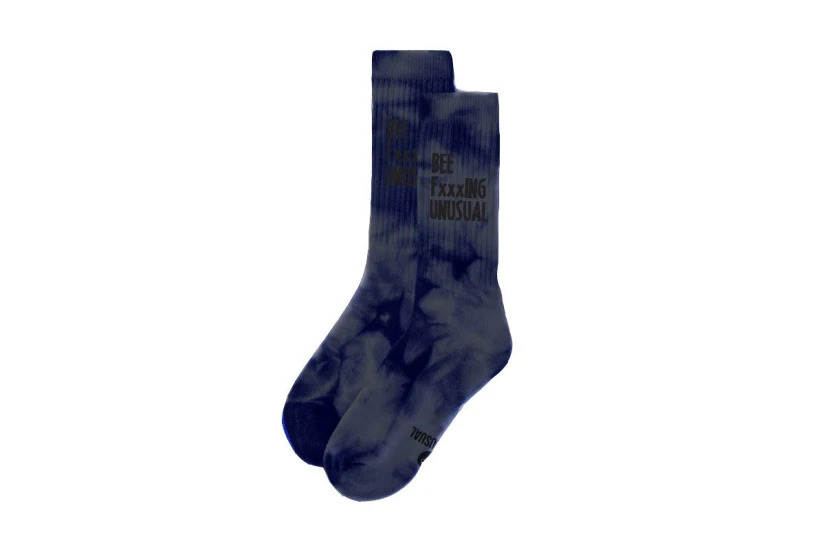 Bee Unusual Bee Fxxxing Unusual Tie Dye Κάλτσες μέχρι τη Γάμπα