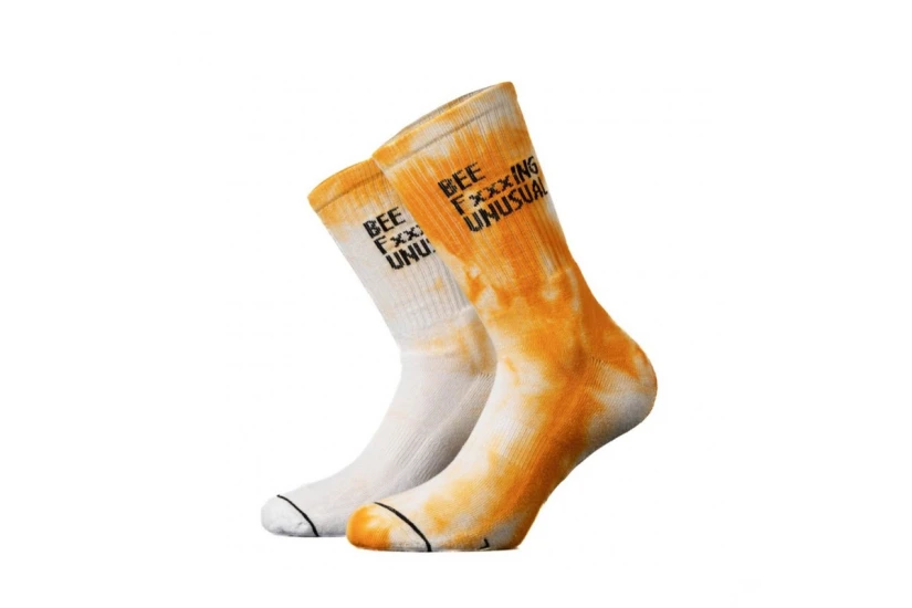 Bee Unusual Bee FxxxING Unusual Tie Dye Κάλτσες μέχρι τη Γάμπα