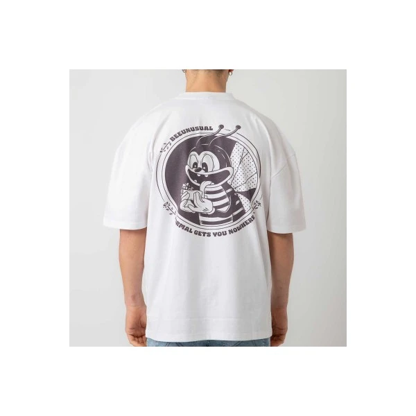 Bee Unusual High Flowers Oversized T-Shirt Ανδρικό (AT-253346)