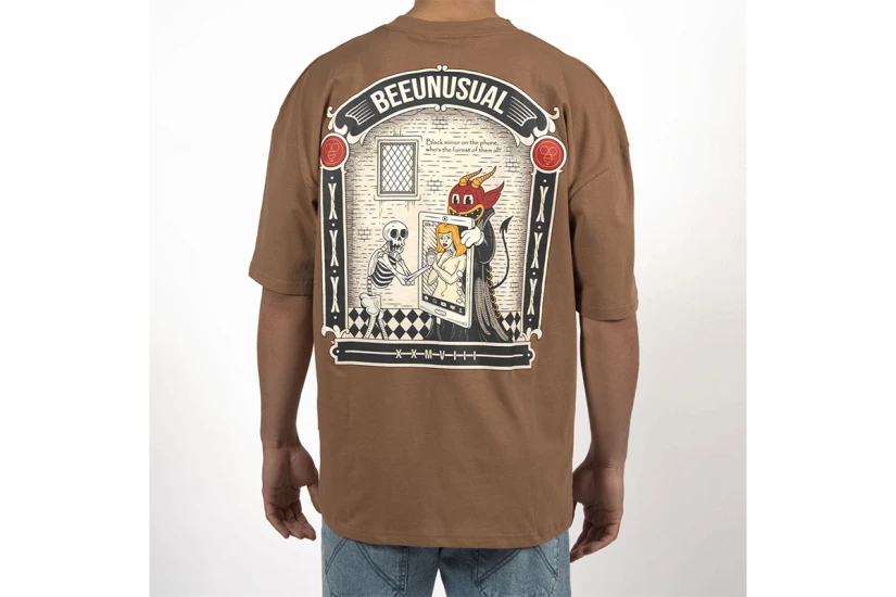 Bee Unusual Vanity Ανδρικό Κοντομάνικο T-Shirt Καφέ