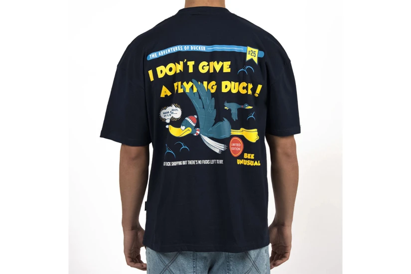 Bee Unusual Flying Duck Ανδρικό Κοντομάνικο T-Shirt Μπλε Σκούρο