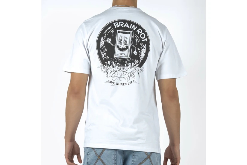 Bee Unusual Brain Rot Ανδρικό Κοντομάνικο T-Shirt Λευκό