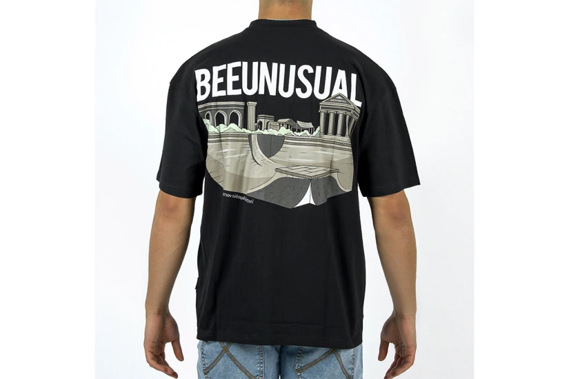 Bee Unusual O.G. Athens Ανδρικό Κοντομάνικο T-Shirt Μαύρο
