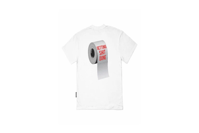 Bee Unusual Getting Shit Done Oversized Ανδρικό Κοντομάνικο T-Shirt Λευκό