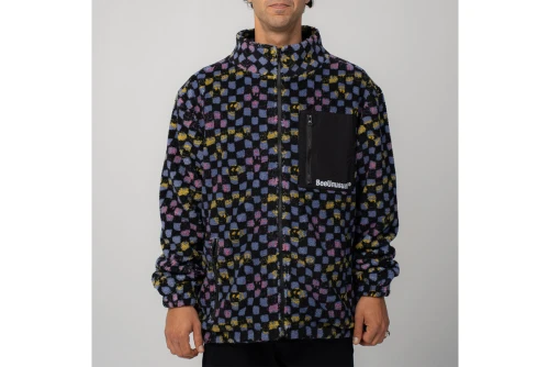 Bee Unusual Checkered Ζακέτα Sherpa Ανδρική (AT-262702)