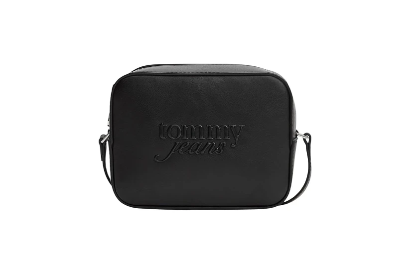 Tommy Jeans Essential Logo Crossbody Τσαντάκι Χιαστί - Ώμου Μαύρο