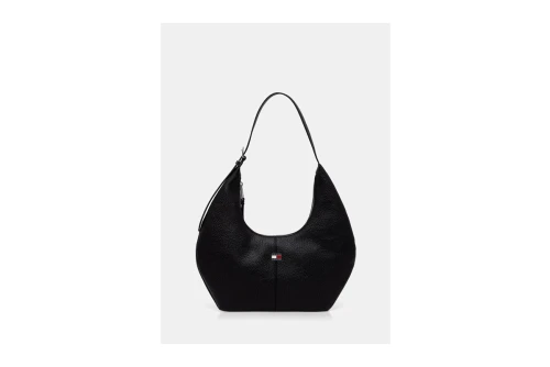 Tommy Jeans Flag Plaque Slouch Hobo Τσάντα Ώμου - Χειρός 3.3L (AW0AW18776 BDS)