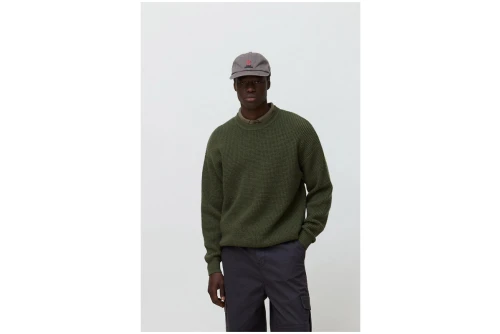 Blue Banana Waffle Knitted Πουλόβερ Ανδρικό (AW26MG029WFEGR06)
