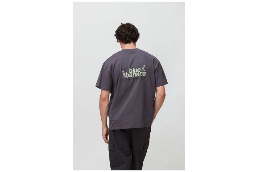 Blue Banana Team Ανδρικό Κοντομάνικο T-Shirt Ανθρακί, Διάφορα Χρώματα
