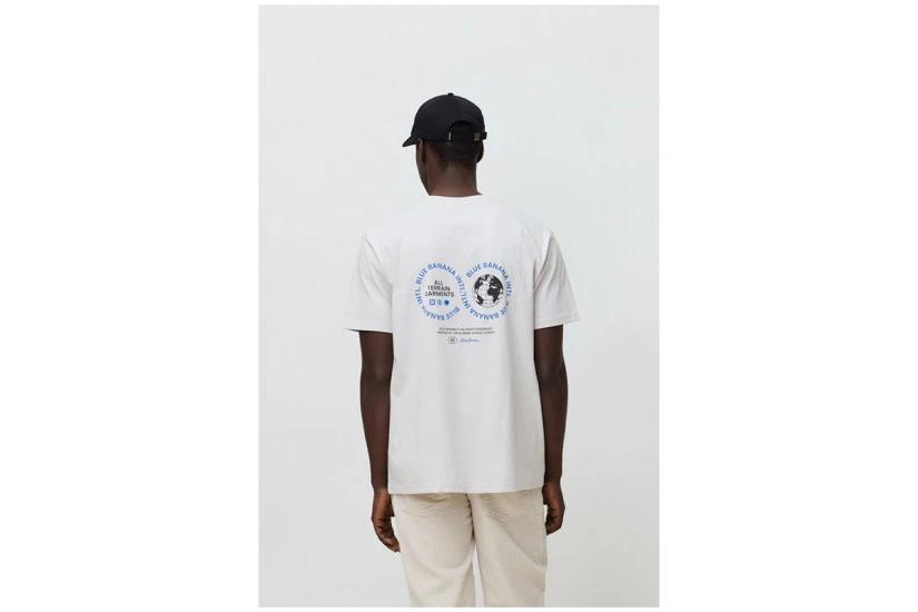 Blue Banana Vast Ανδρικό Κοντομάνικο T-Shirt Γκρι Ανοιχτό, Μπλε, Μαύρο
