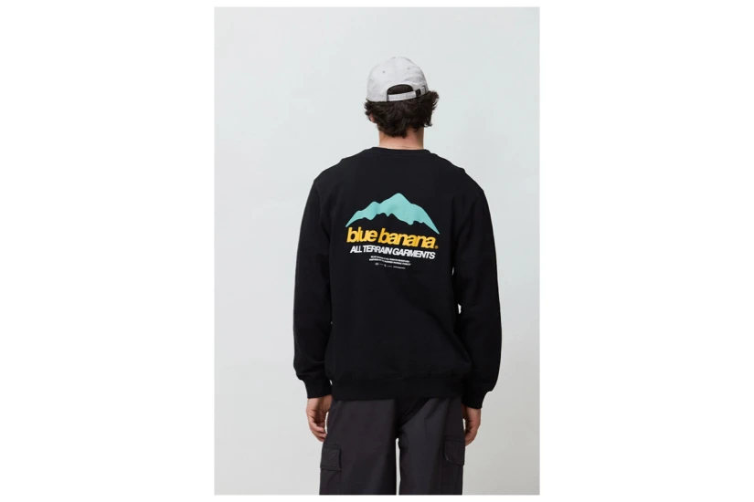 Blue Banana Mountain Μπλούζα Με Λαιμόκοψη Ανδρική (AW26UG021MNTBK00)