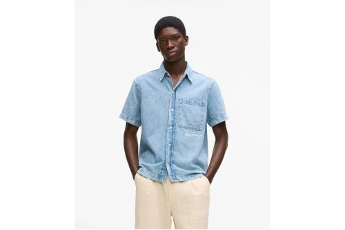 Karl Lagerfeld Denim Πουκάμισο Κοντομάνικο Ανδρικό (B2M16013 356)
