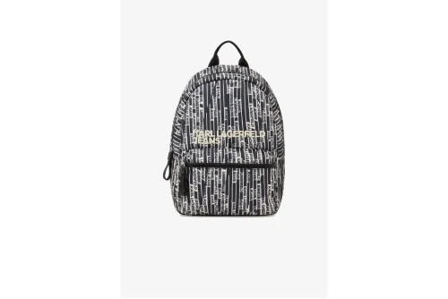 Karl Lagerfeld Essential Nylon Linear Logo Backpack (B2M30155 1IJ)