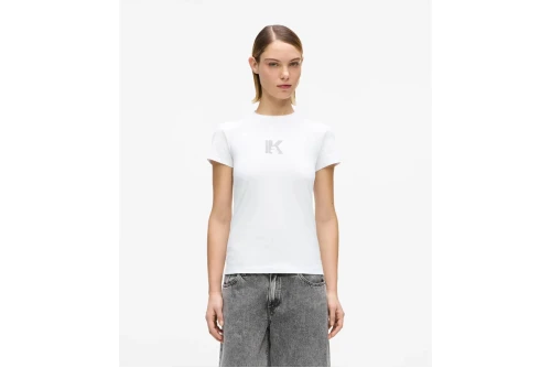 Karl Lagerfeld Slim K Logo T-Shirt Γυναικείο (B2W17064 100)