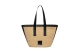 Karl Lagerfeld Logo Woven Raffia Γυναικεία Τσάντα Tote Μπεζ, Μαύρη