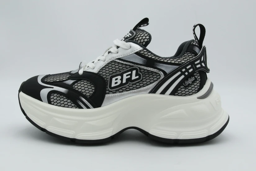 Buffalo Ridr One Γυναικεία Sneakers Μαύρα, Λευκά