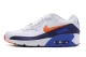 Nike Air Max 90 LTR Sneakers Λευκά, Μπλε Σκούρα, Πορτοκαλί