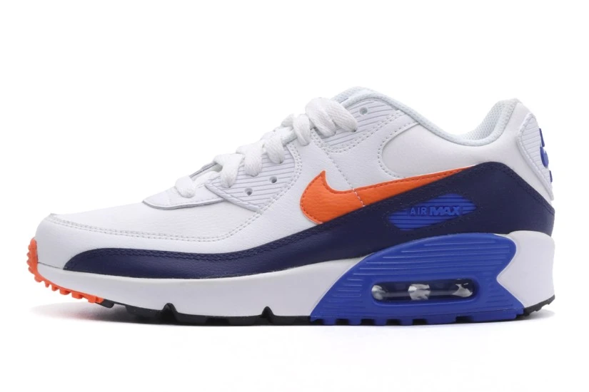 Nike Air Max 90 LTR Sneakers Λευκά, Μπλε Σκούρα, Πορτοκαλί