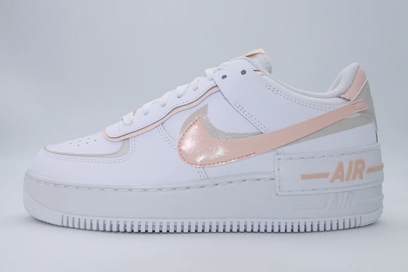 Nike Air Force 1 Shadow Sneakers Λευκά, Σομόν