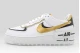Nike Air Force 1 Shadow Sneakers Λευκά, Μαύρα, Χρυσά