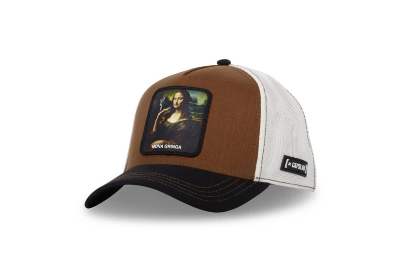 Capslab Mona Chica Trucker Καπέλο Snapback Μαύρο, Καφέ, Λευκό