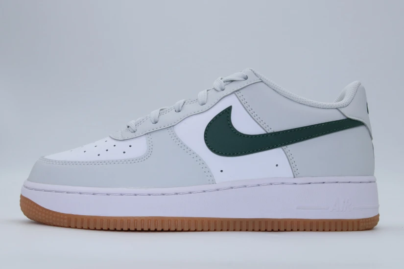 Nike Air Force 1 Sneakers Γκρι Ανοιχτό, Λευκά, Πράσινα