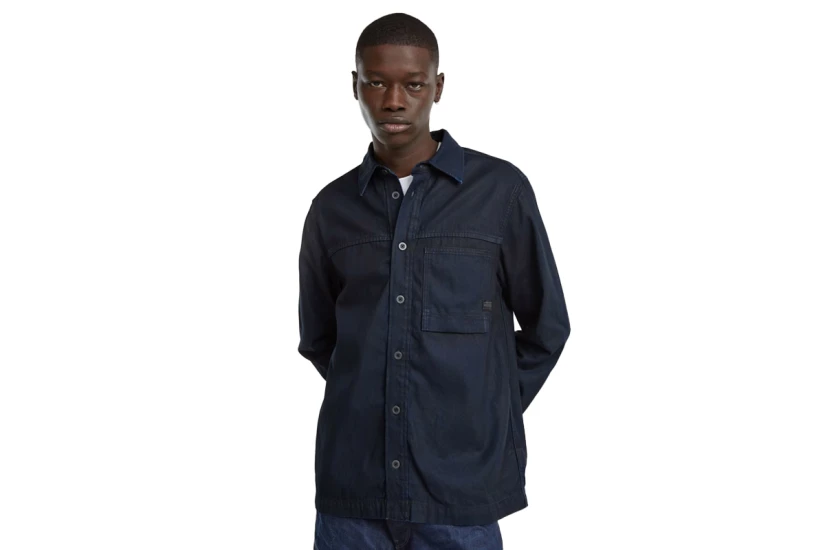 G-Star Denim Ανδρικό Μακρυμάνικο Πουκάμισο Μπλε Σκούρο