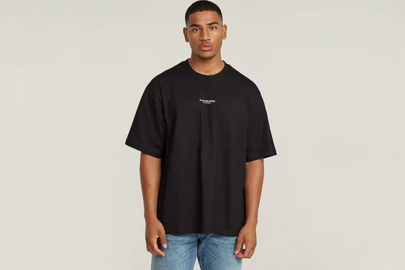 G-Star Center Chest Ανδρικό Κοντομάνικο T-Shirt Μαύρο