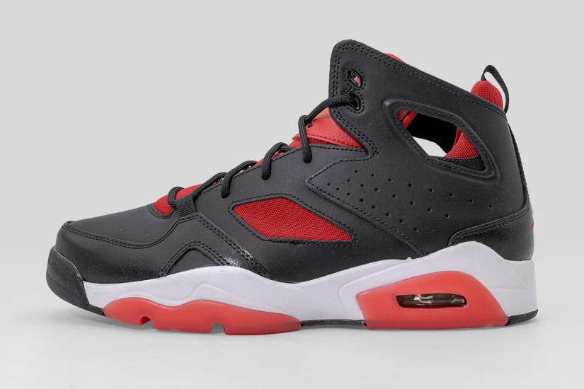 Jordan Flight Club 91 Ανδρικά Sneakers Μαύρα, Κόκκινα, Λευκά