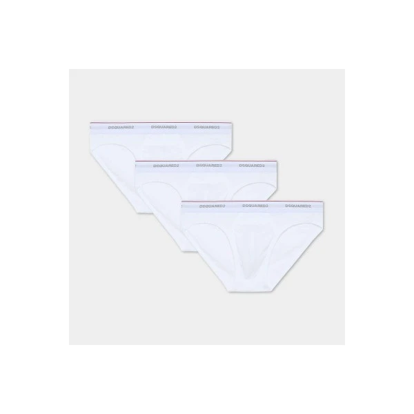 Dsquared2 Basic Cotton Stretch Εσώρουχο Σλιπ 3-Τεμάχια (DCX300060 98413)