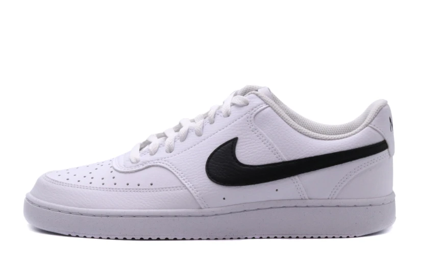 Nike Court Vision Low Next Nature Ανδρικά Sneakers Λευκά, Μαύρα