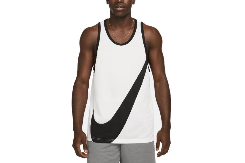Nike Dri-FIT Basketball Crossover Ανδρική Αμάνικη Μπλούζα Λευκή, Μαύρη
