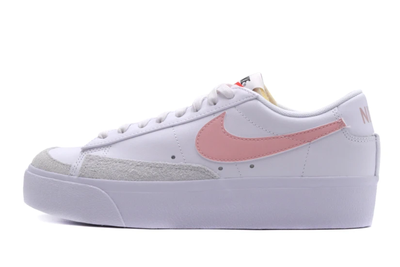 Nike Blazer Low Platform Γυναικεία Sneakers Λευκά, Ροζ
