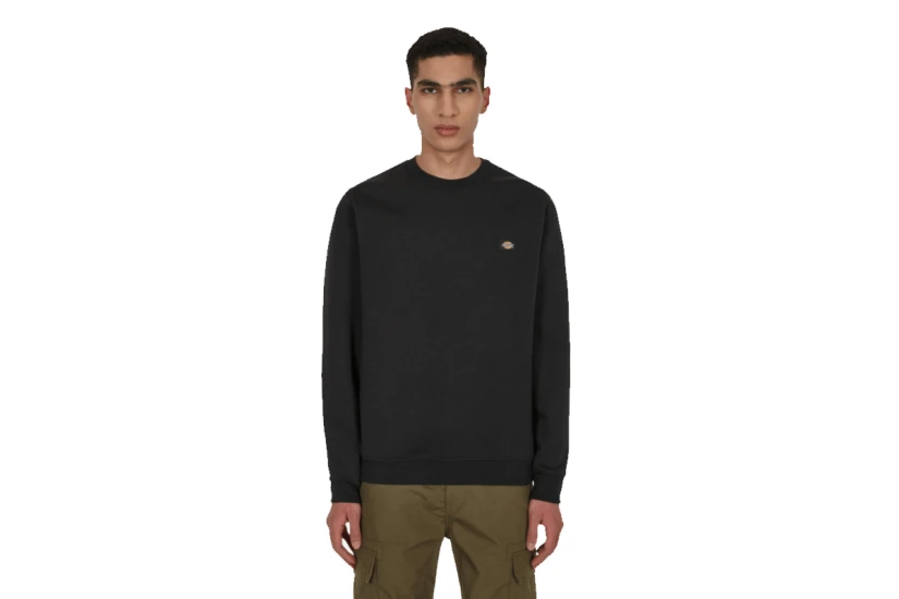 Dickies Oakport Ανδρική Μακρυμάνικη Μπλούζα με Λαιμόκοψη Μαύρη