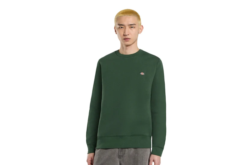 Dickies Oakport Ανδρική Μακρυμάνικη Μπλούζα με Λαιμόκοψη Κυπαρισσί