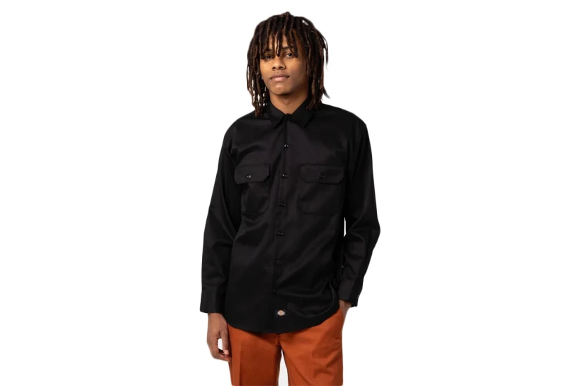 Dickies Work Shirt Ανδρικό Μακρυμάνικο Πουκάμισο Μαύρο