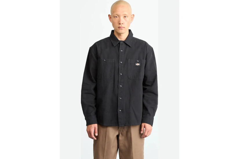 Dickies Canvas Ανδρικό Μακρυμάνικο Πουκάμισο Μαύρο