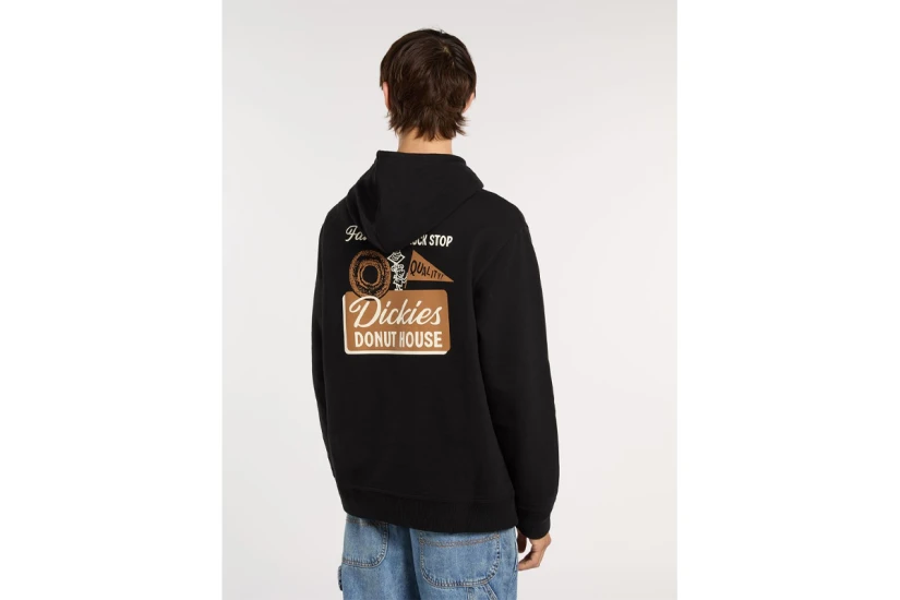 Dickies Donut House Ανδρικό Φούτερ με Κουκούλα Μαύρο
