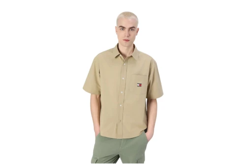 Tommy Jeans Easy Poplin Ss Πουκάμισο Κοντομάνικο Ανδρικό (DM0DM18885 ACT)