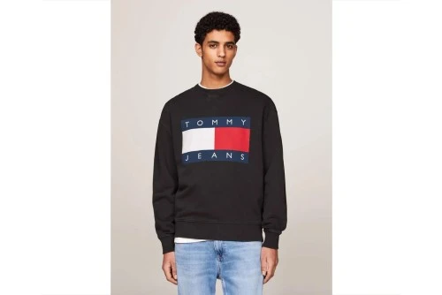 Tommy Jeans Relaxed Big Flag Μπλούζα Με Λαιμόκοψη Ανδρική (DM0DM19222 BDS)
